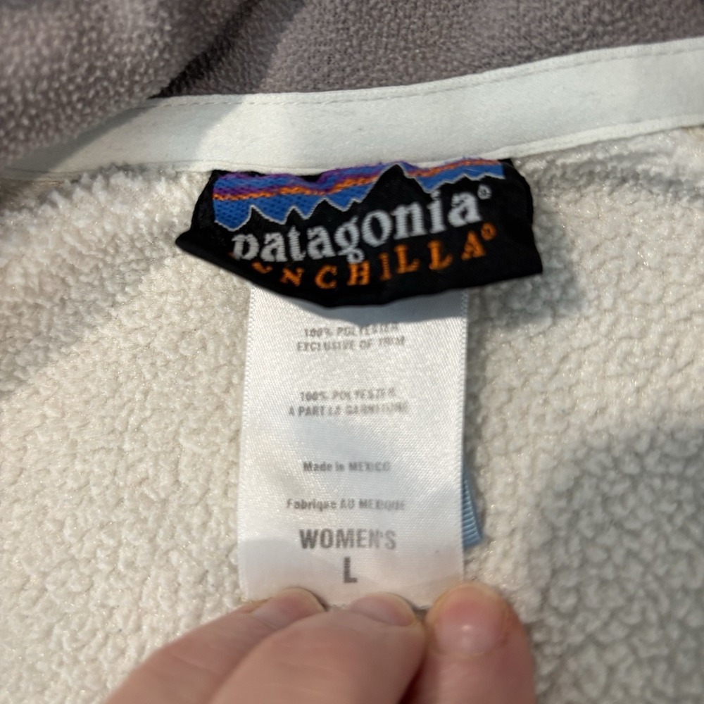Patagonia Synchilla Fleece Vest Cream Zip Front Soft Warm Outdoor  Size Large - Picture 9 of 11